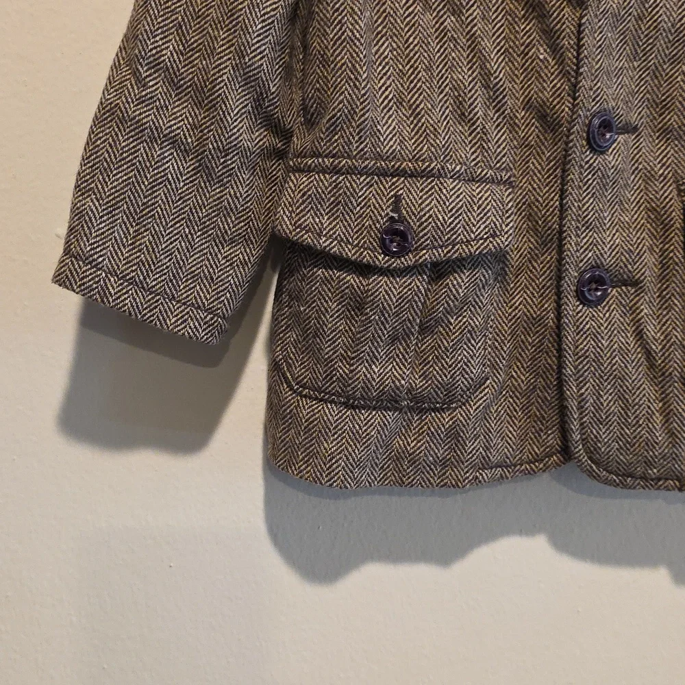 GAP Kids Herringbone Wool Blend Blazer Jacket 3t 3 Size 3